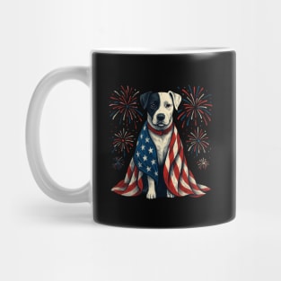 Patriotic PitBull 4th of July Fireworks Mug